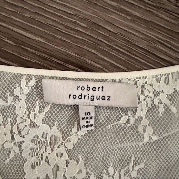 Robert Rodriguez Lace Illusion Silk Blouse - Picture 5 of 11